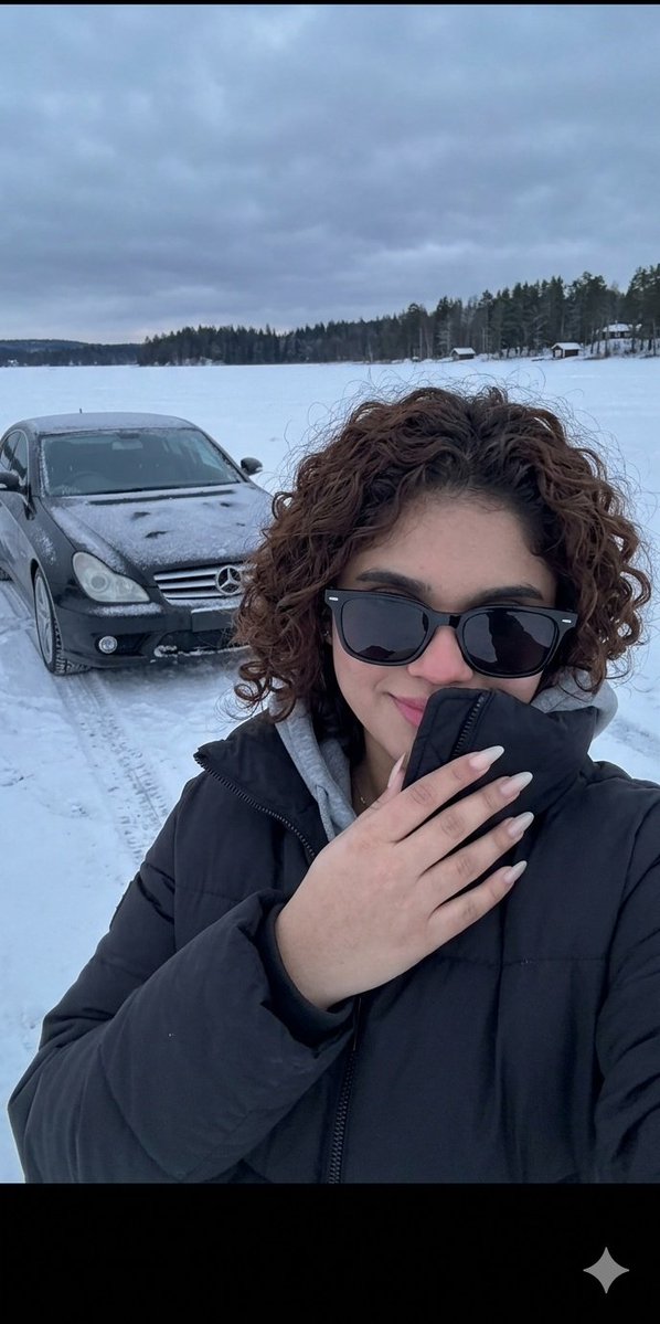 AI Prompt for Realistic Winter Selfie on Frozen Lake with Luxury Car
