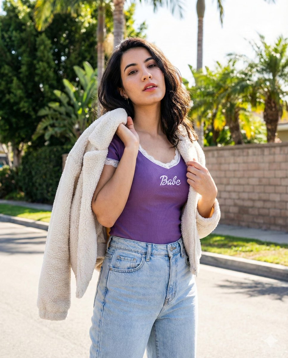 AI Prompt for Realistic Young Woman Vertical Street Photography