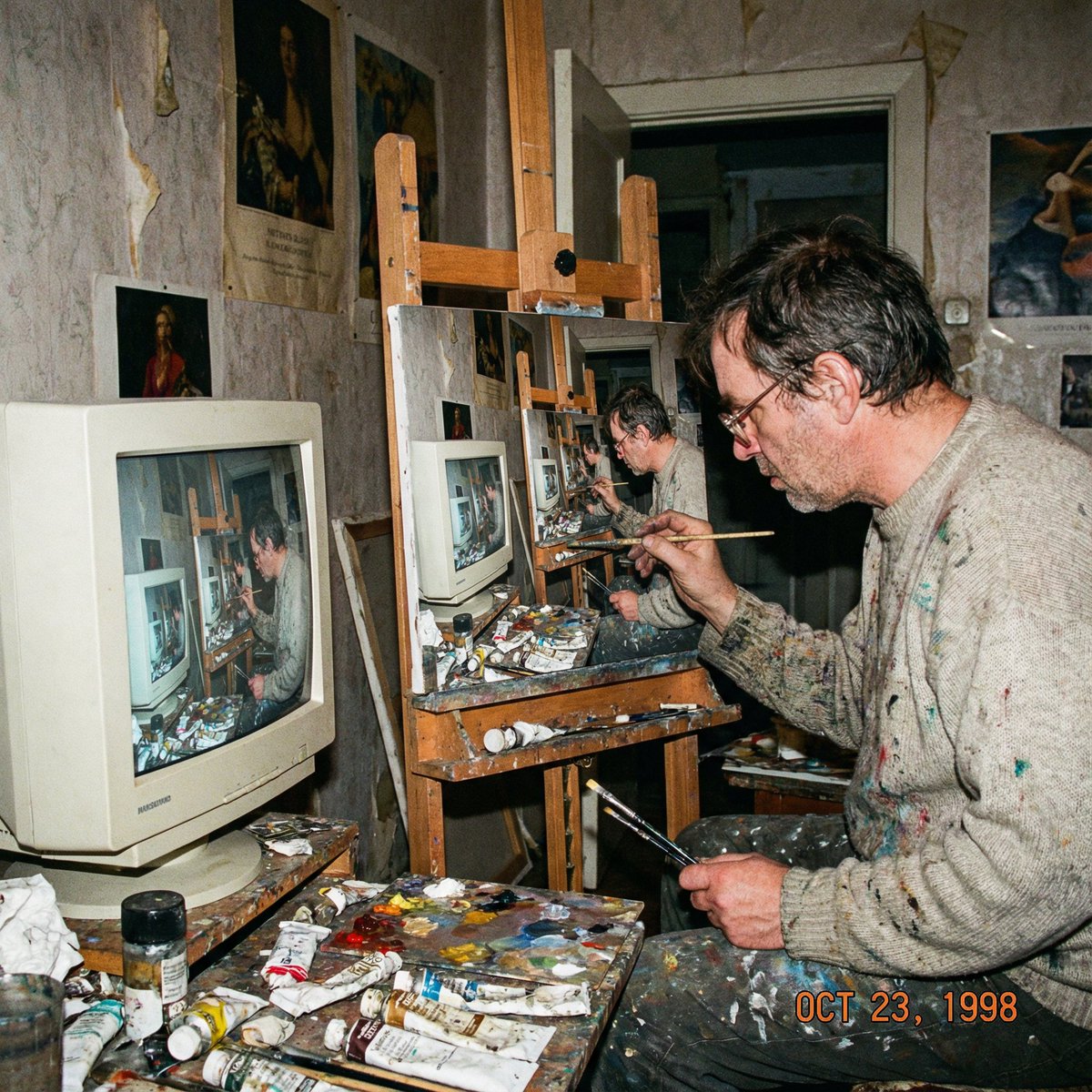 AI Prompt for Recursive Self-Portrait Photography with Meta Art Twist