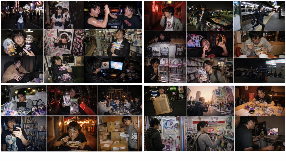 AI Prompt for Retro Akihabara Otaku Grid Photos