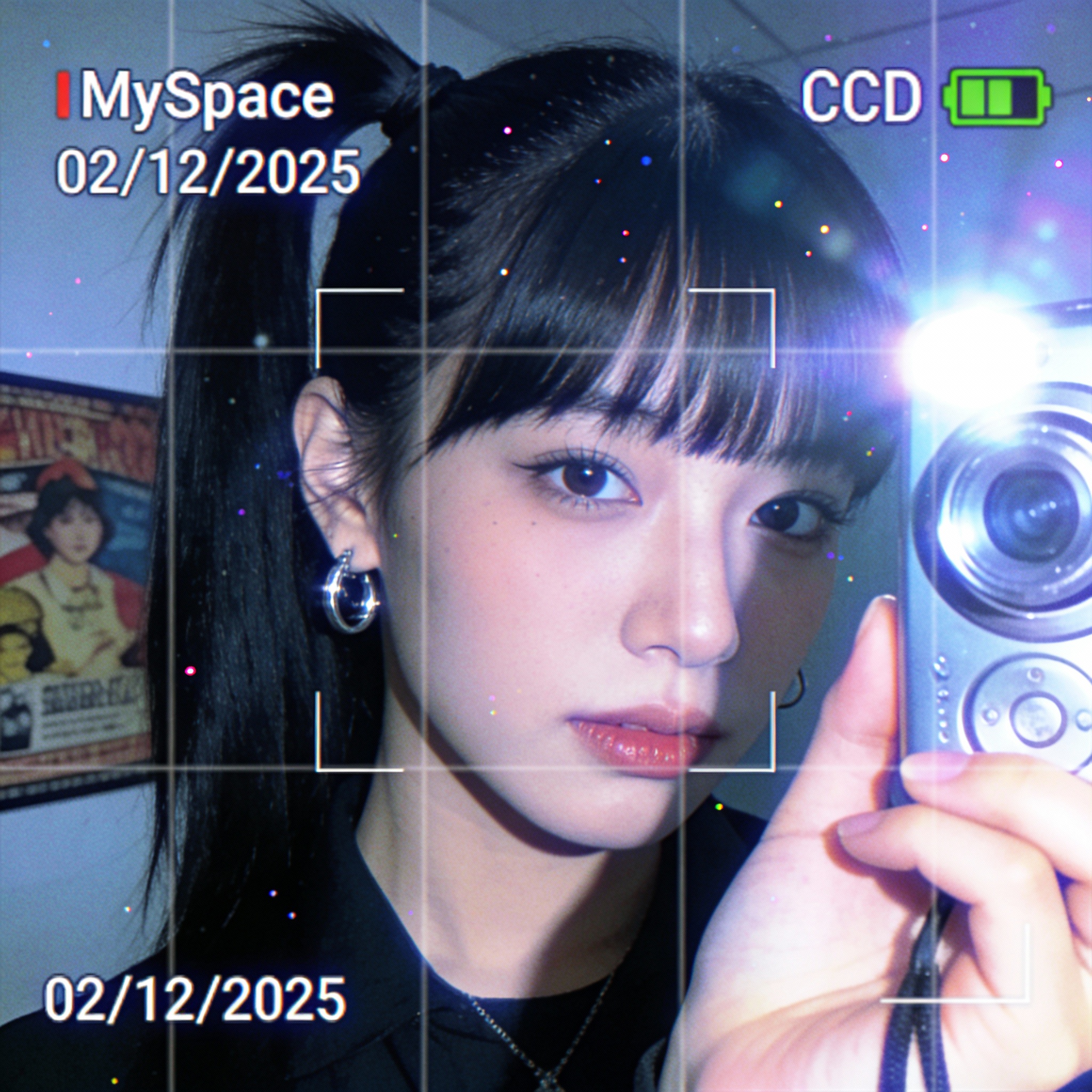 AI Prompt for Retro-Camera Selfie with Lo-Fi Charm