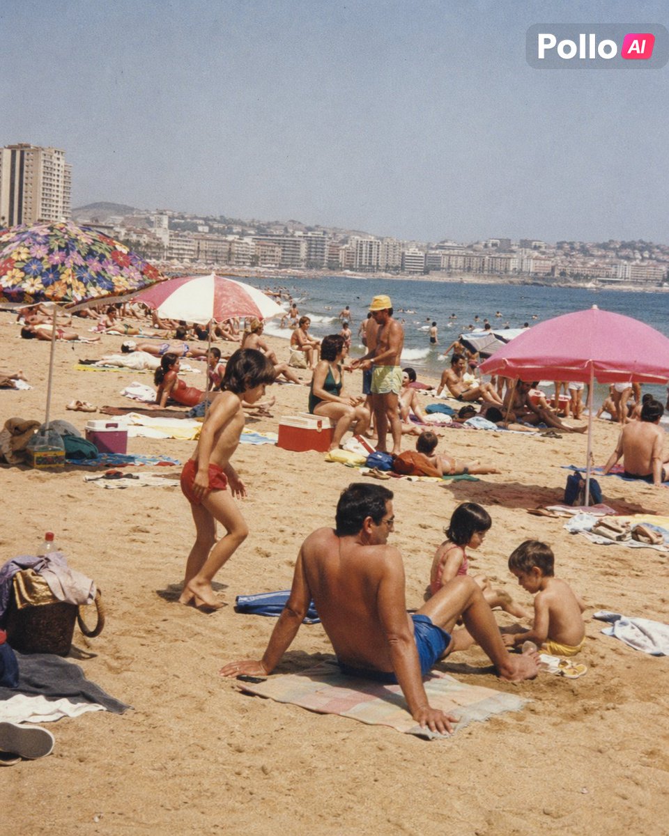 AI Prompt for Retro Spanish Beach Family Photo