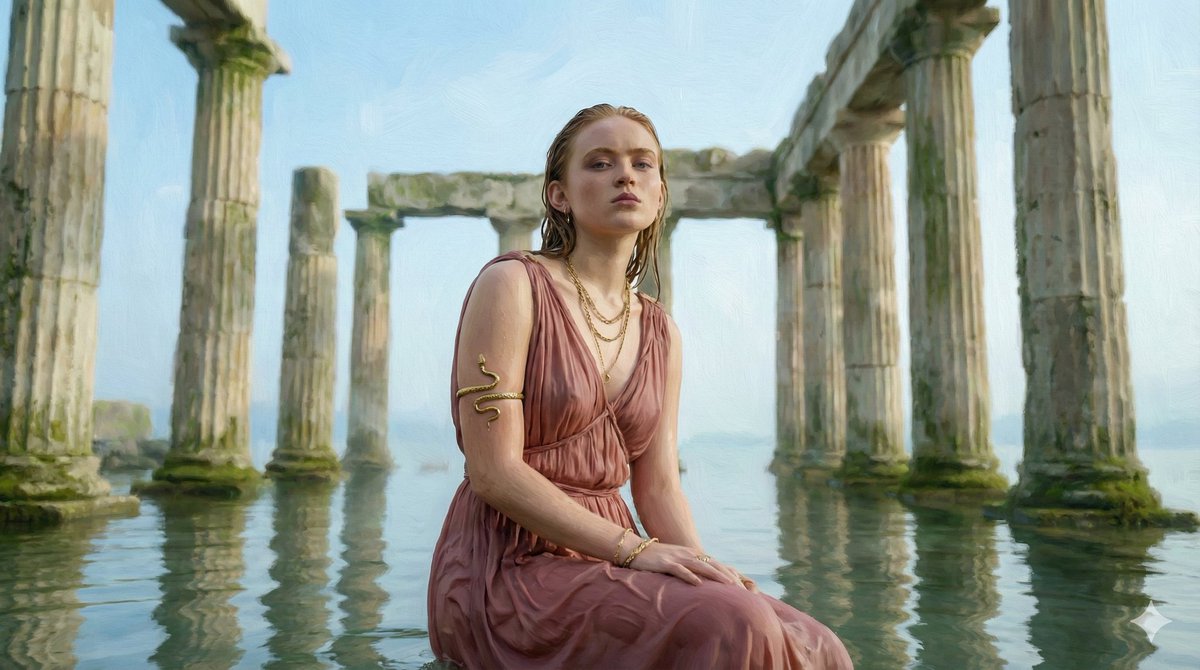 AI Prompt for Sadie Sink-Inspired Portrait in Ancient Ruins