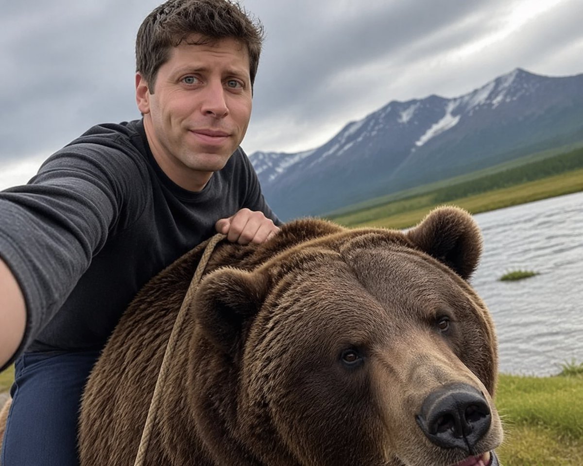 AI Prompt for Sam Altman Riding a Bear - Generate Unique AI Images
