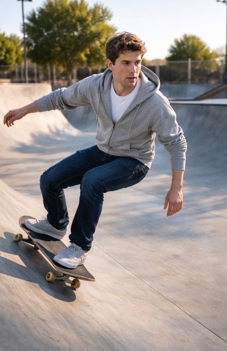 AI Prompt for Sam Altman Skateboarding Photorealistic Portrait