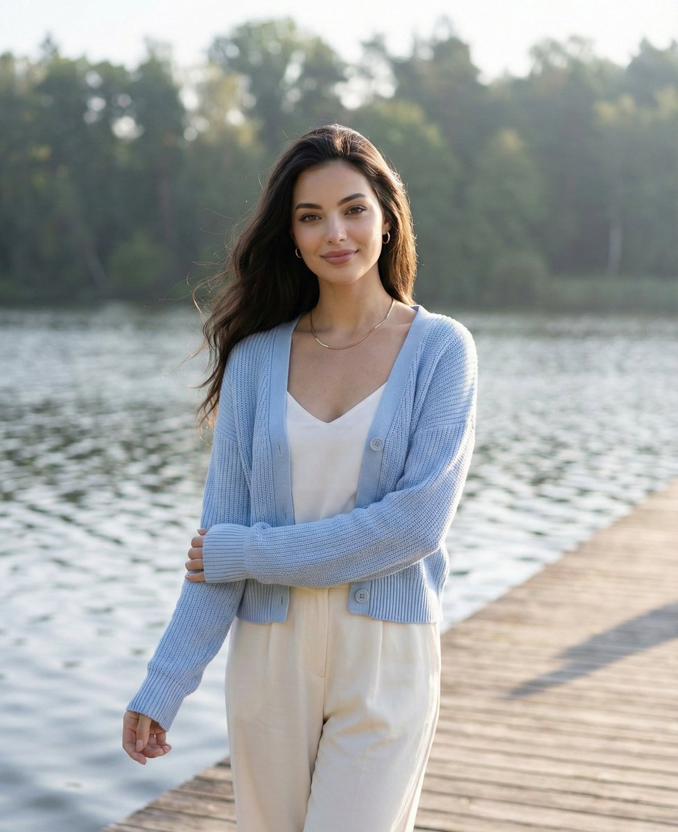 AI Prompt for Serene Lakeside Portrait with Dreamy Shallow Depth of Field