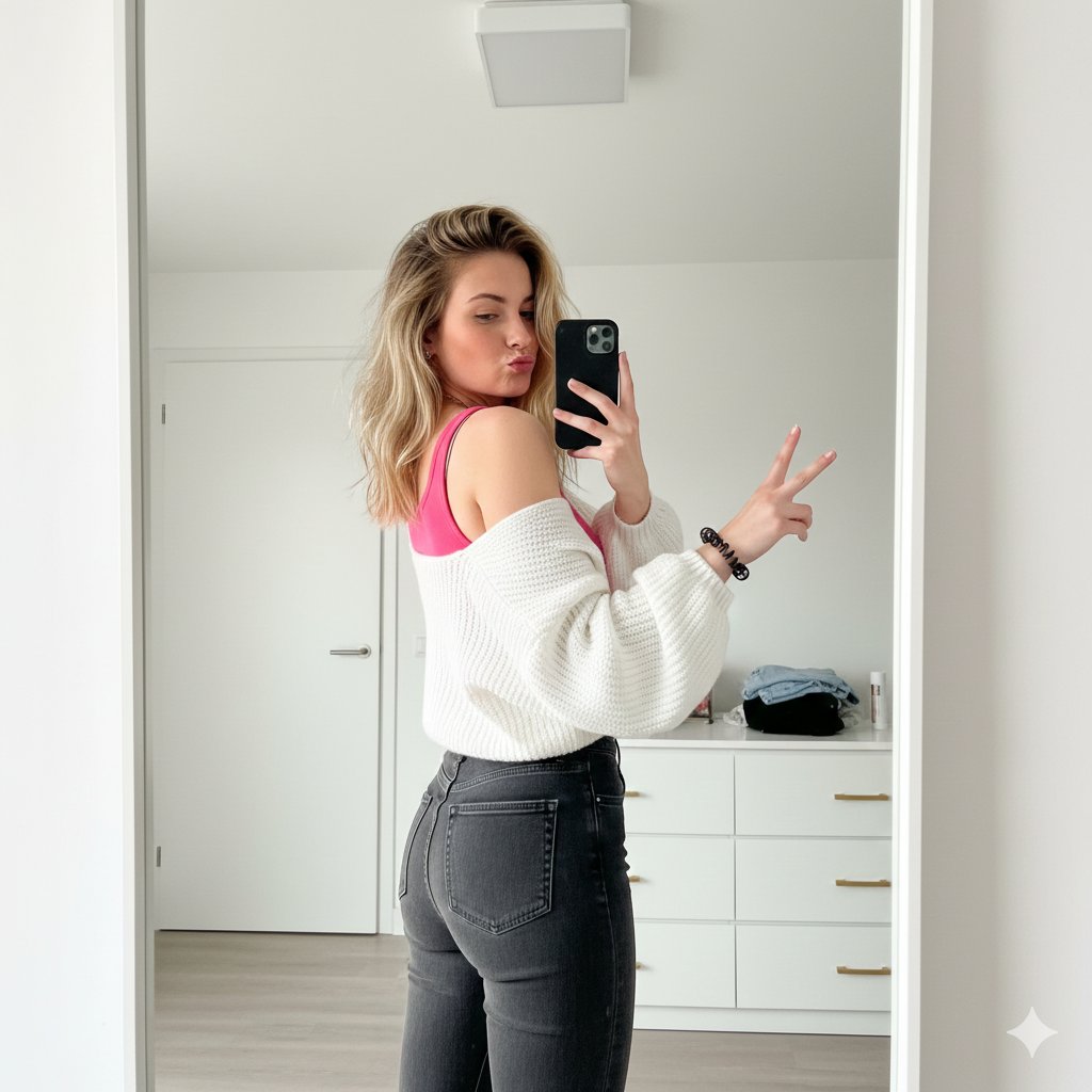 AI Prompt for Social Media Lifestyle Selfie with Peace Sign