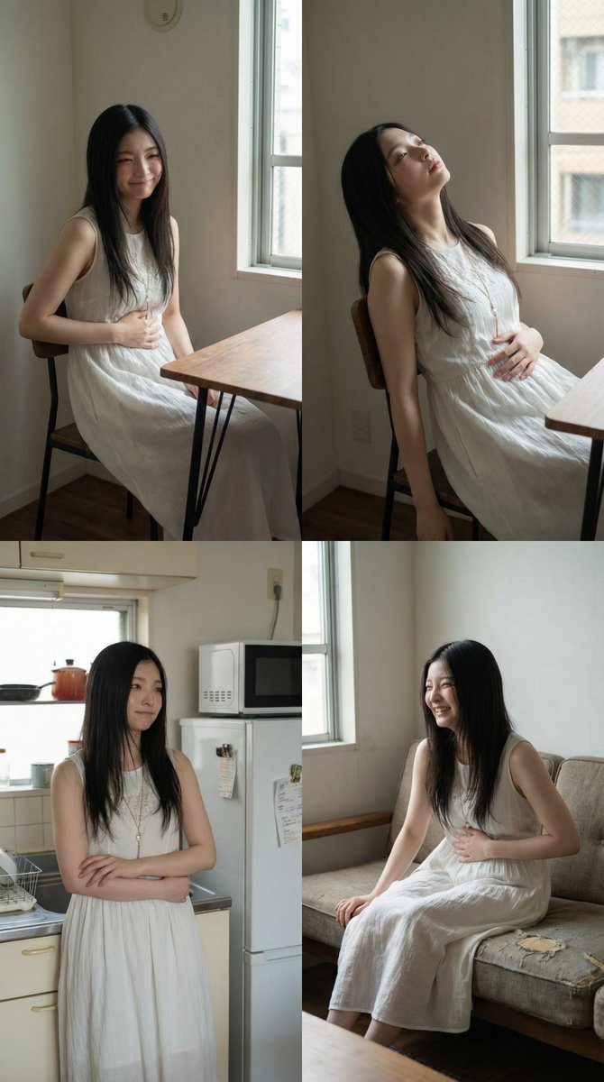 AI Prompt for Social Media Photography: Human Portraits in 2x2 Grid Layout
