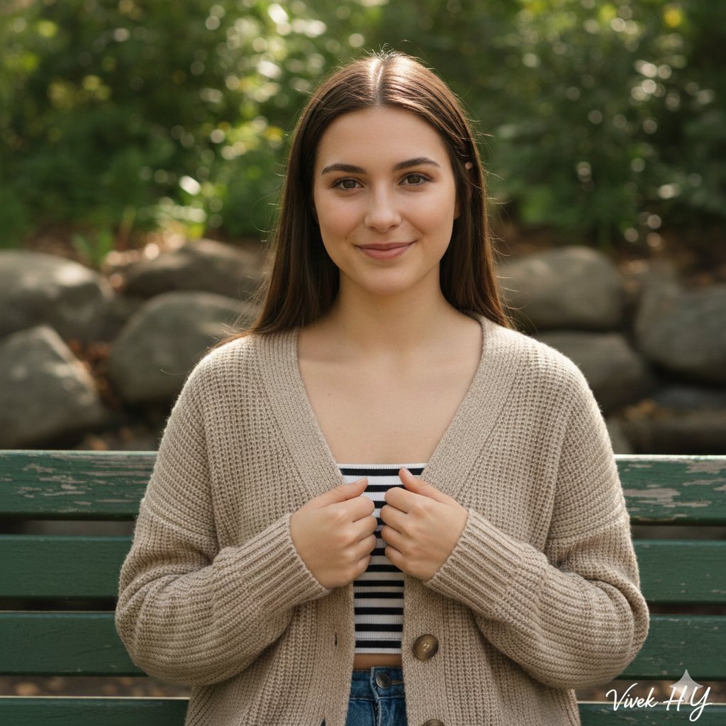 AI Prompt for Soft, Candid Outdoor Portrait with DSLR Aesthetic