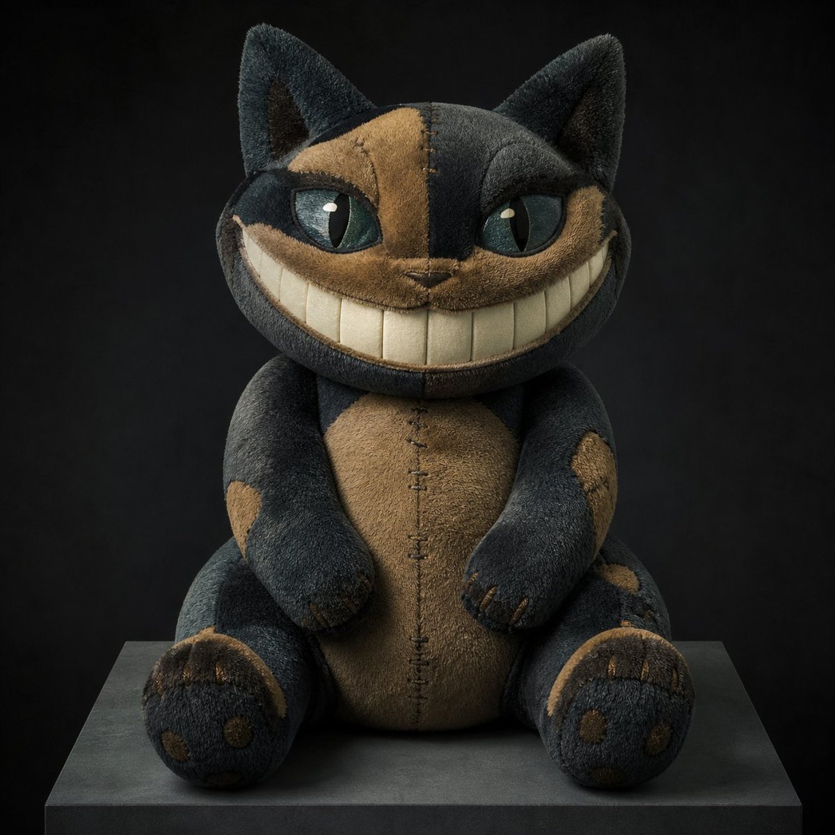 AI Prompt for Studio-Priced Cheshire Cat Plush Collectible Product Image