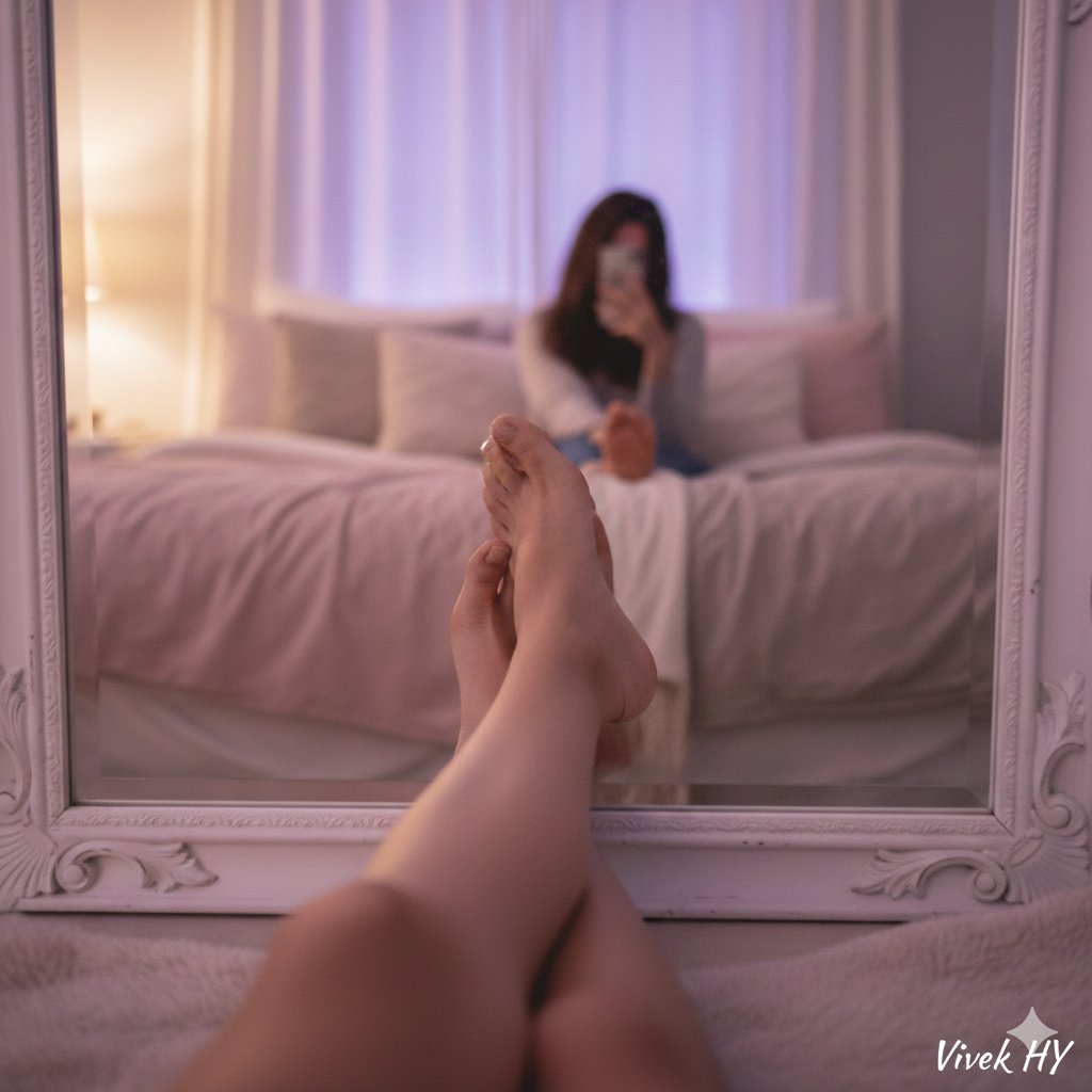 AI Prompt for Stylish Mirror Selfie Aesthetic Photos