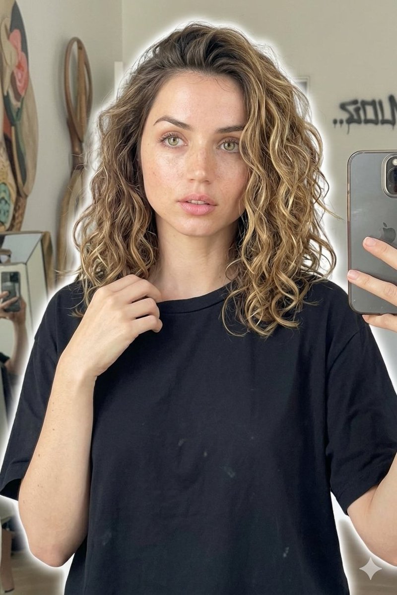 AI Prompt for Stylized Mirror Selfie Portrait with Graphic Background