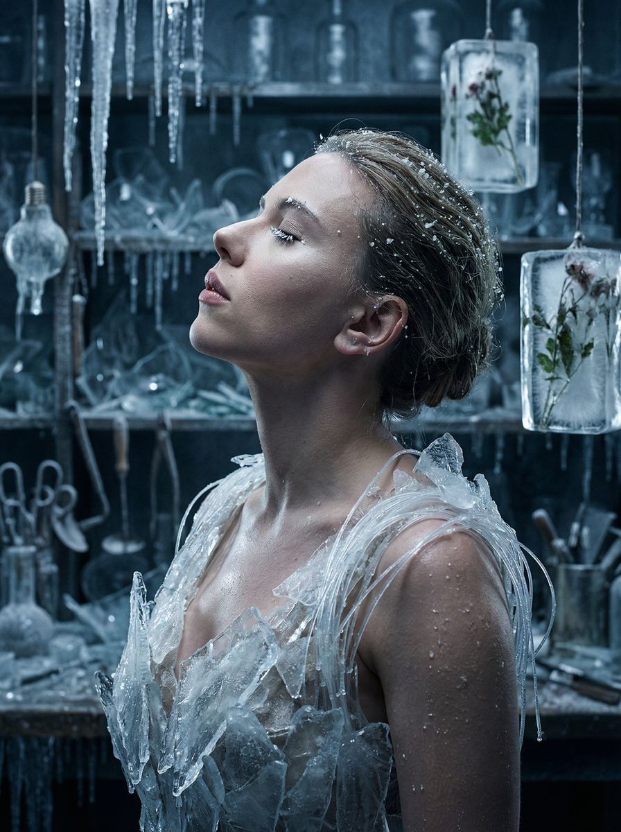 AI Prompt for Surreal Cinematic Portrait: Crystallized Melancholy