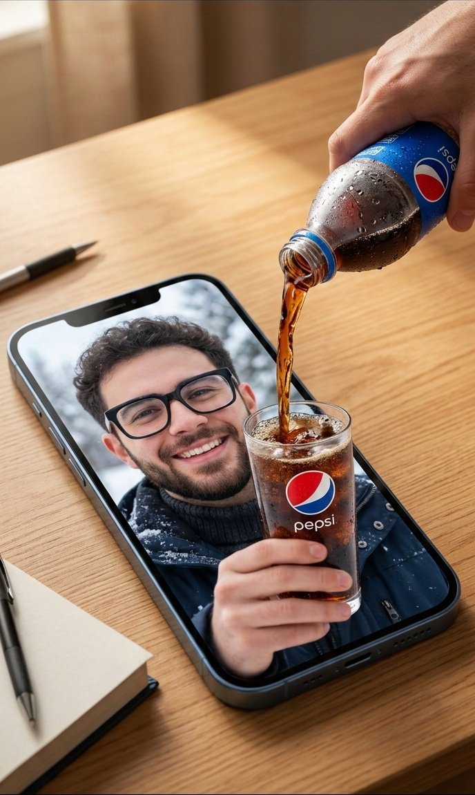 AI Prompt for Surreal Commercial Photography: Ultra-Sharp 3D Render of Smartphone Magic