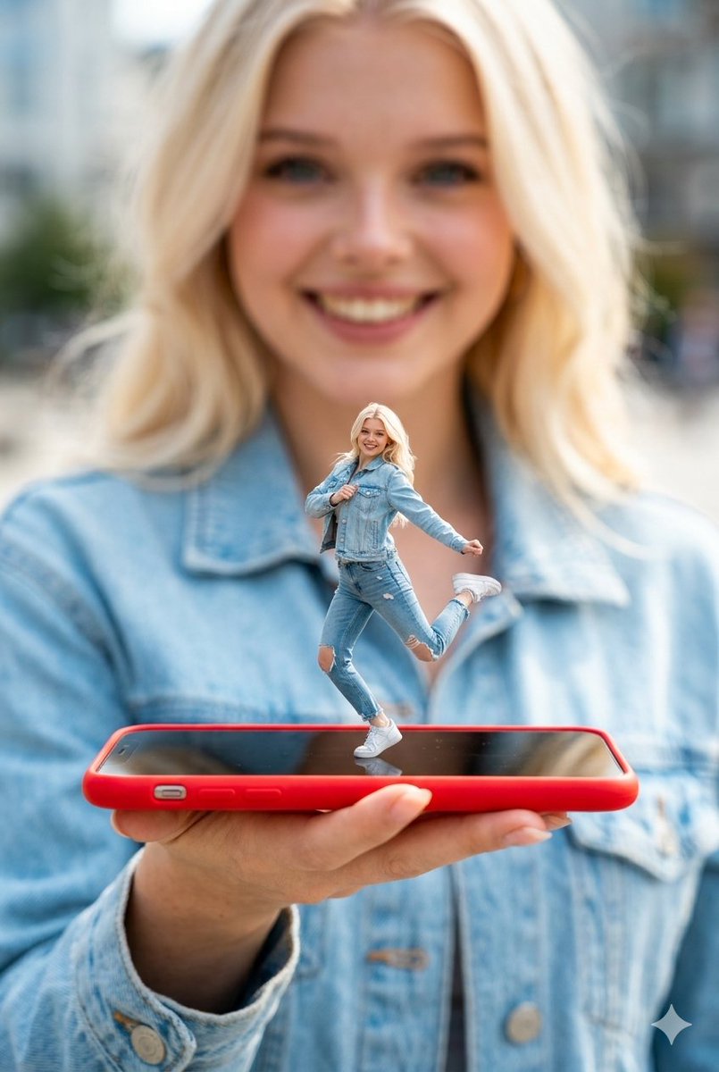 AI Prompt for Surreal Dual-Scale Portrait Photography