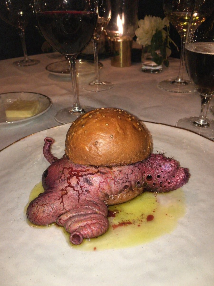 AI Prompt for Surreal Fine Dining Octopus Photography