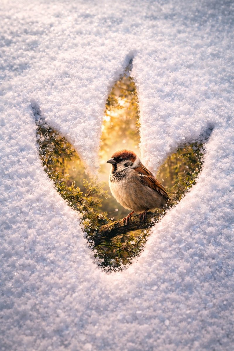AI Prompt for Surreal Photo Manipulation with Customizable Pawprint Scene