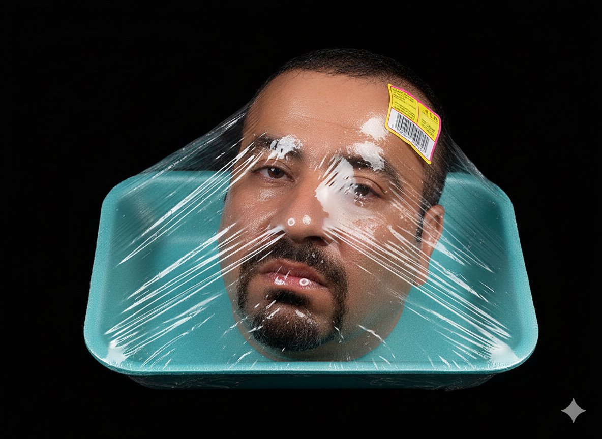 AI Prompt for Surreal Supermarket Portrait Photography