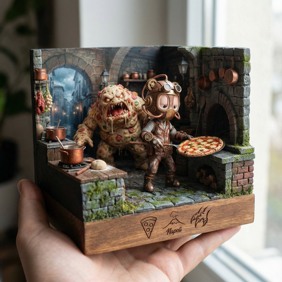 AI Prompt for Tiny Diorama Scene Generation with Macro Photography Effects