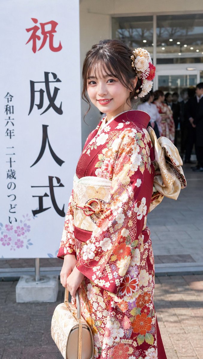 AI Prompt for Traditional Japanese Coming-of-Age Ceremony Portrait