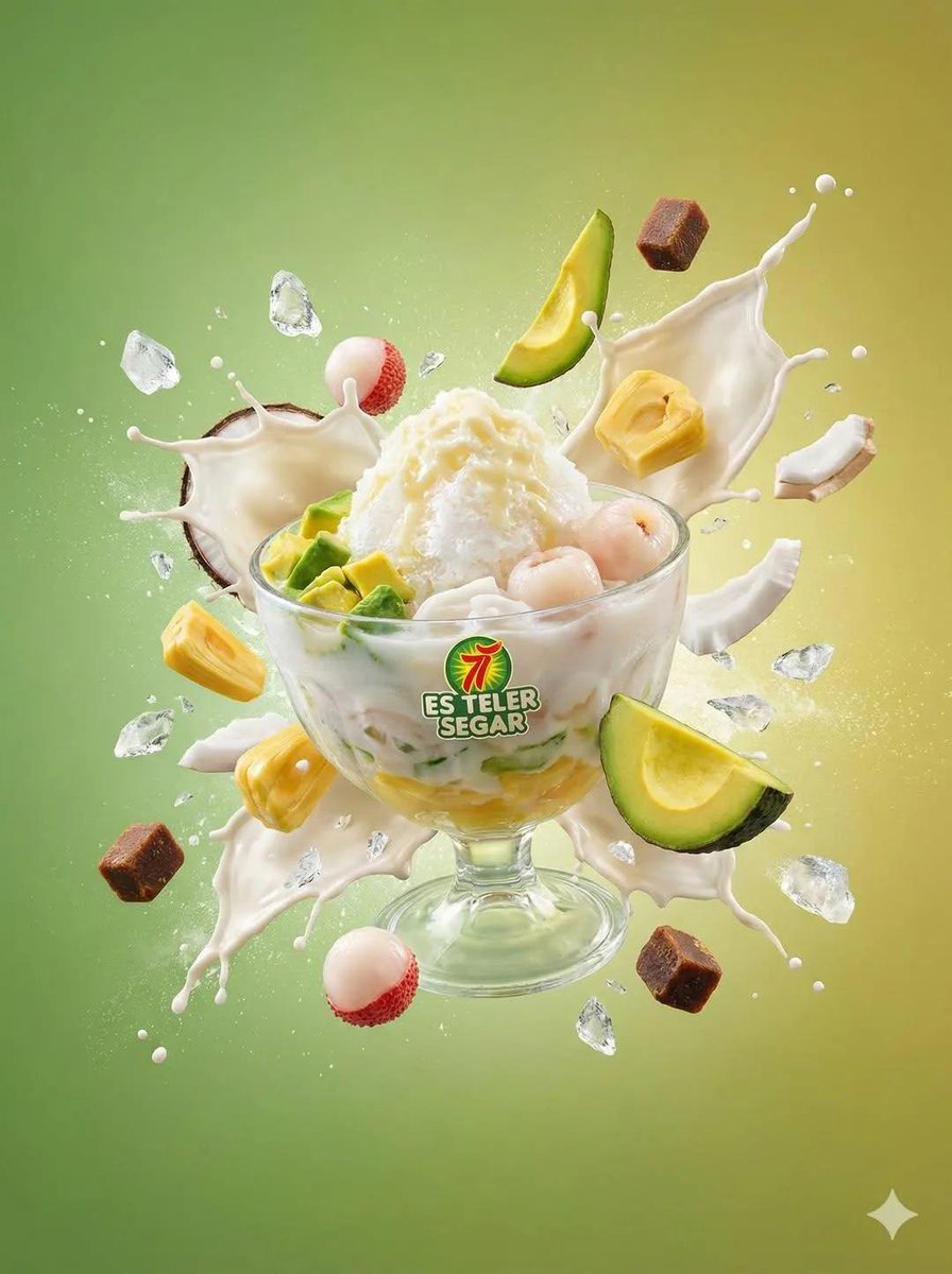 AI Prompt for Tropical Dessert Product Photography with Splash Effect