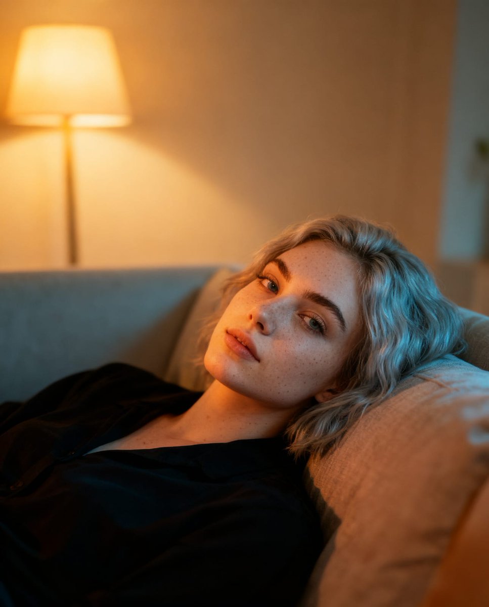 AI Prompt for UGC-Style Portrait Edits: Warm Indoor Lighting & Realistic Skin Texture