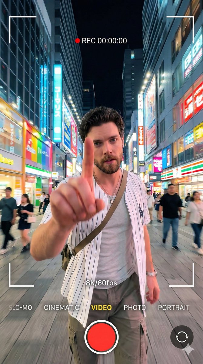 AI Prompt for Ultra-High-Res Portrait with 8K Video UI Overlays