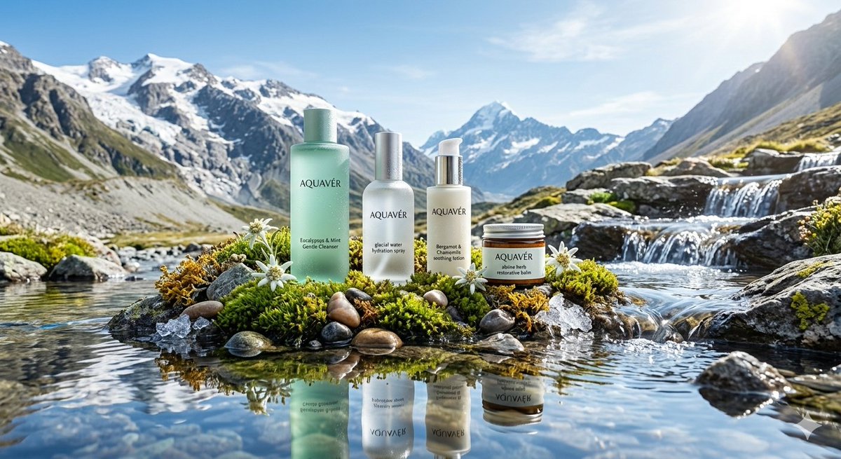 AI Prompt for Ultra-Luxurious Skincare Product Photography in Alpine Setting