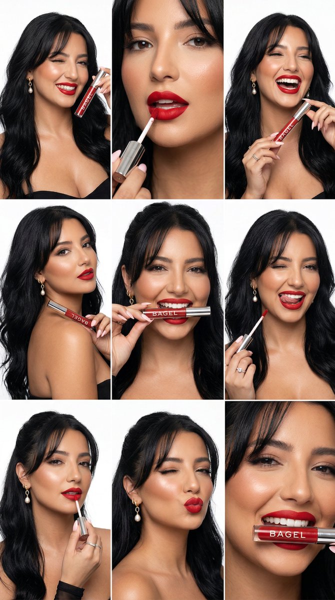 AI Prompt for Ultra-Photoreal Beauty Campaign Images with Lipstick Model