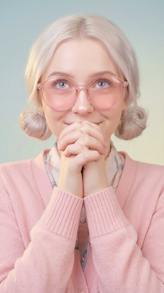 AI Prompt for Ultra-Professional Studio Portrait with Praying Hands Motif