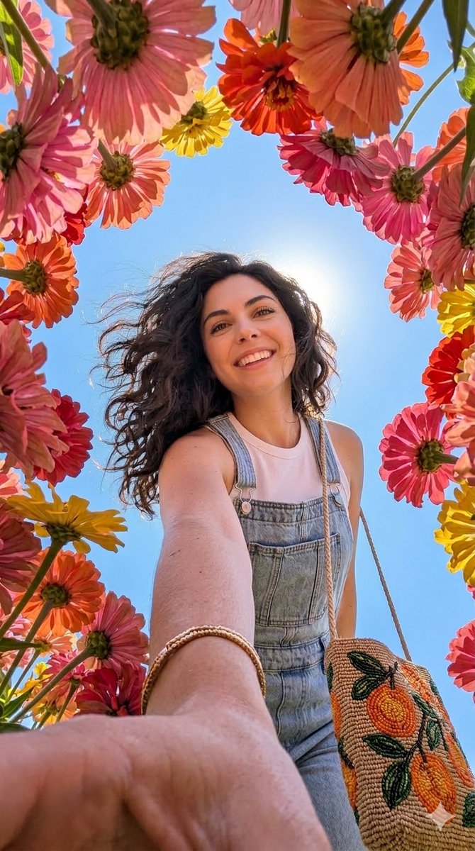 AI Prompt for Ultra-Realistic AI-Generated Smartphone Selfie with Flowers