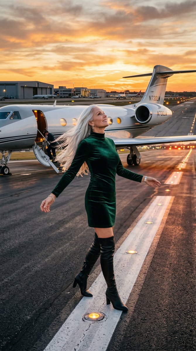 AI Prompt for Ultra-Realistic Airport Runway Photo with Model