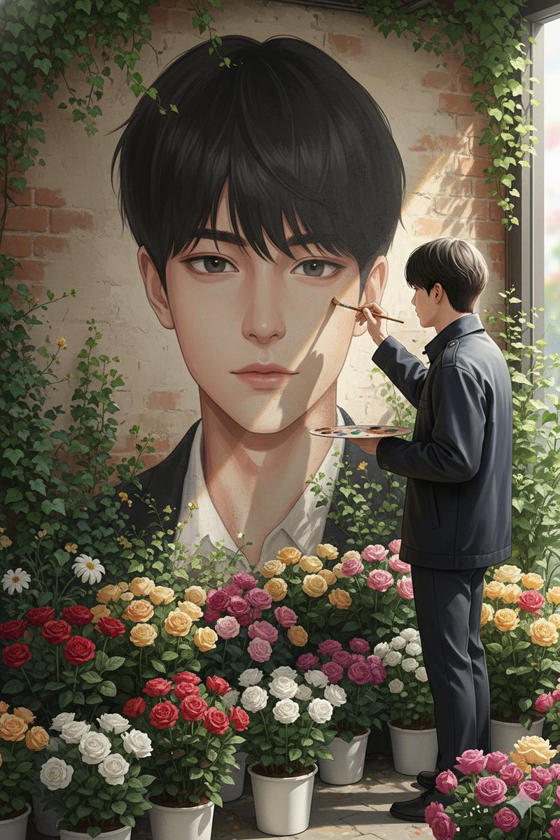 AI Prompt for Ultra-Realistic Artist Portrait Painting Mural