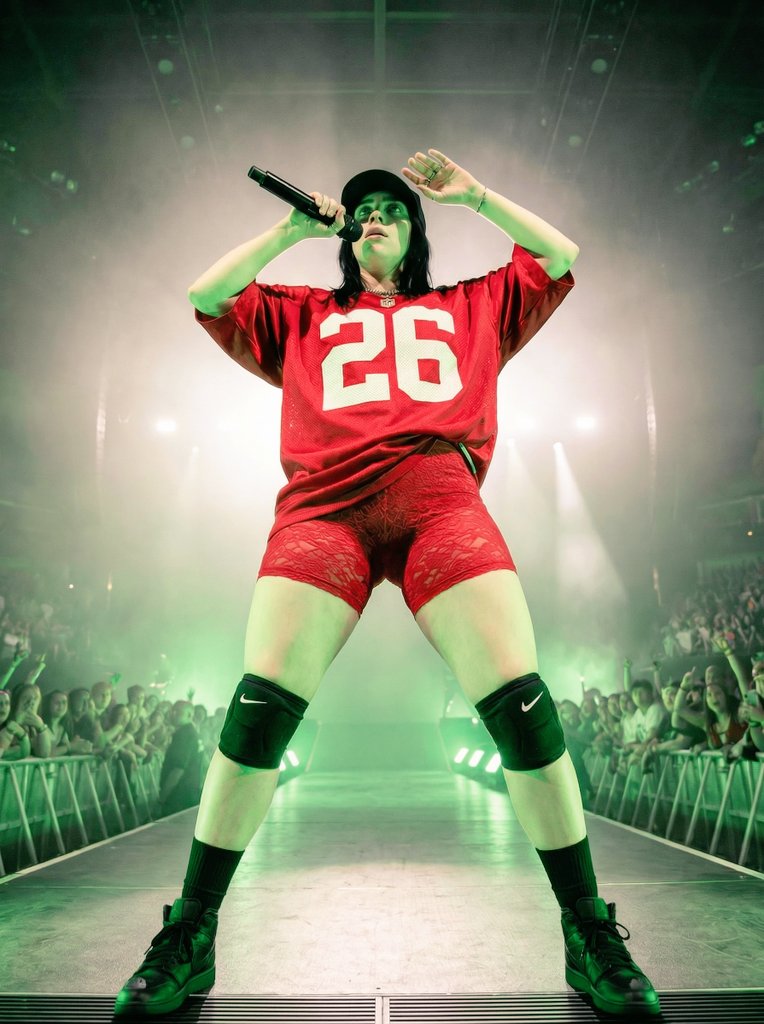 AI Prompt for Ultra Realistic Billie Eilish Concert Photography