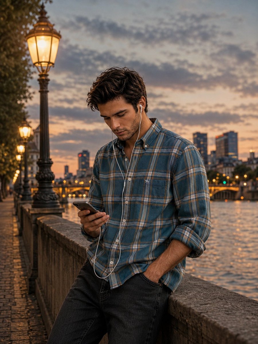 AI Prompt for Ultra-Realistic Blue Hour Portrait with City Reflections