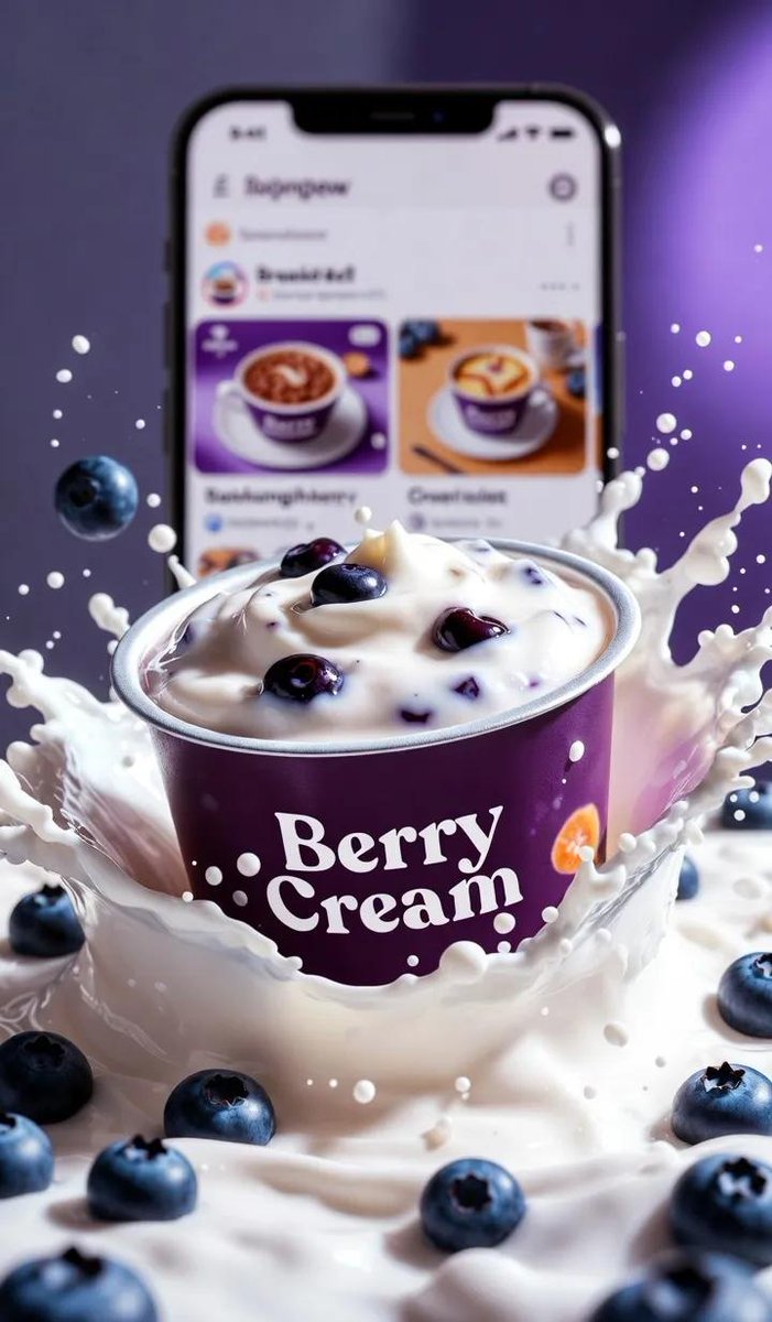 AI Prompt for Ultra-Realistic Blueberry Yogurt Splash Commercial