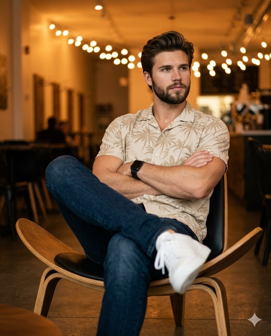 AI Prompt for Ultra-Realistic Café Portrait with High-Resolution Realism