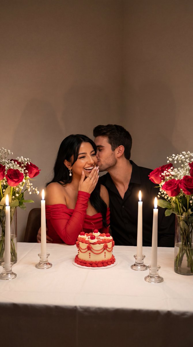 AI Prompt for Ultra-Realistic Candlelight Dinner Scene with Couple