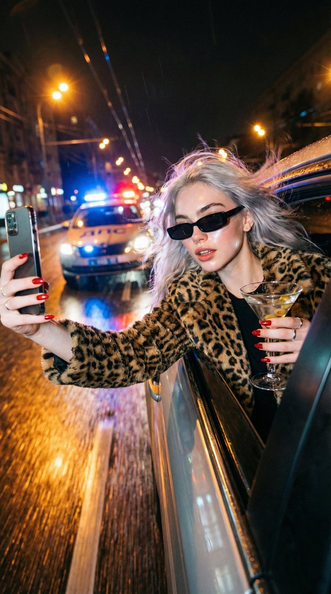 AI Prompt for Ultra-Realistic Cinematic Night Street Selfie
