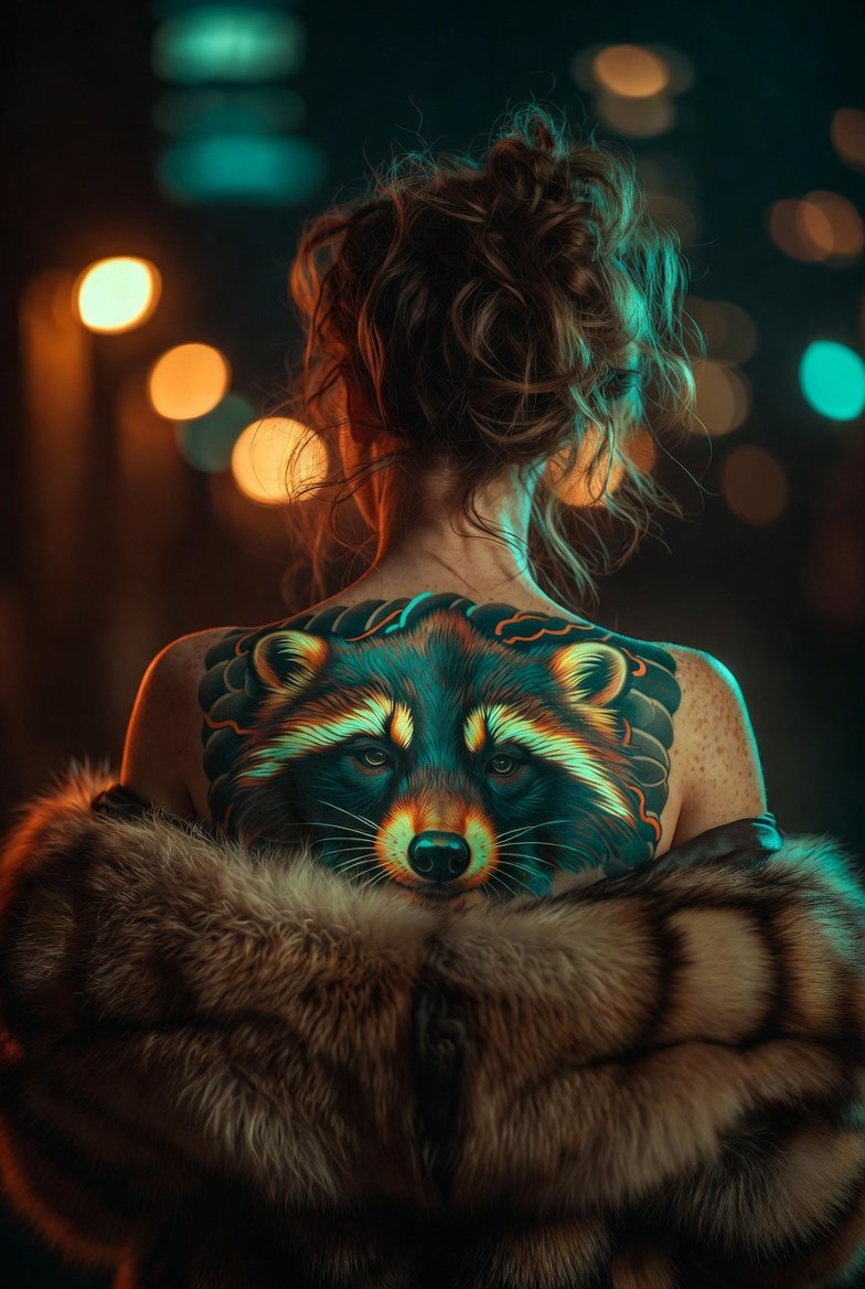 AI Prompt for Ultra-Realistic Cinematic Portraits with Neon Tattoos