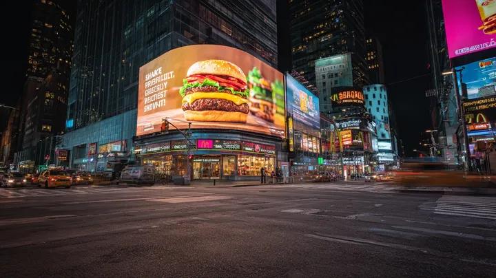 AI Prompt for Ultra-Realistic Cyberpunk Cityscape with Billboard Ad