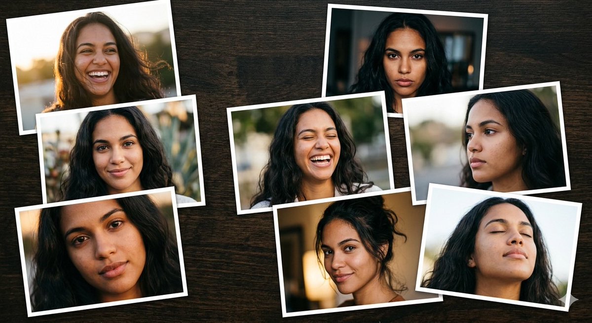 AI Prompt for Ultra-Realistic Dominican Woman Portrait Collage for Social Media Post