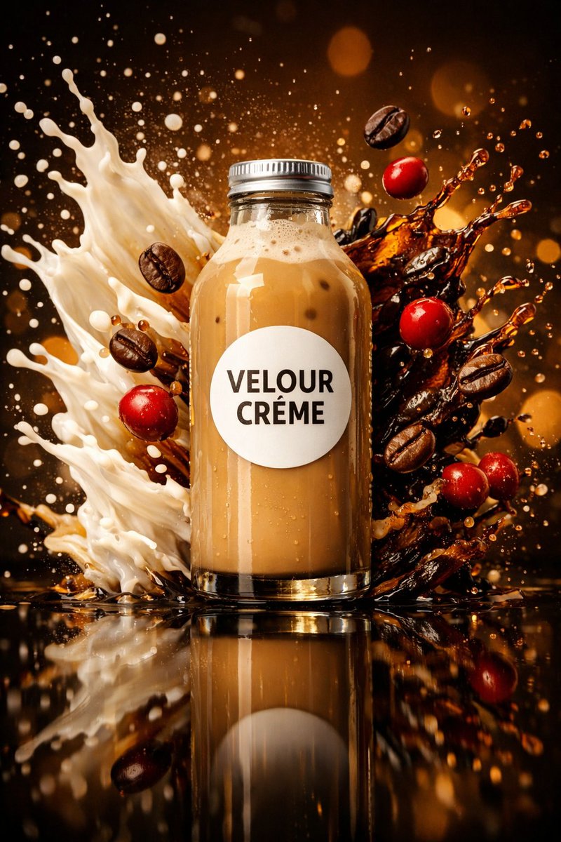 AI Prompt for Ultra-Realistic Food Photography of a Latte Bottle