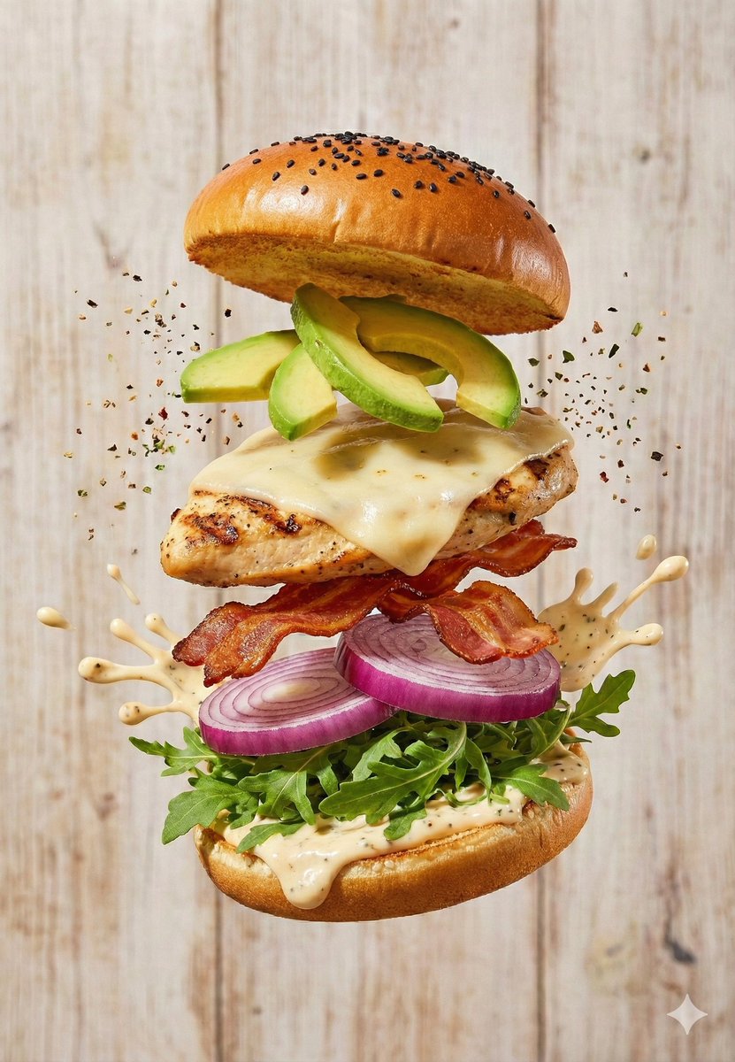 AI Prompt for Ultra-Realistic Gourmet Burger Commercial Image