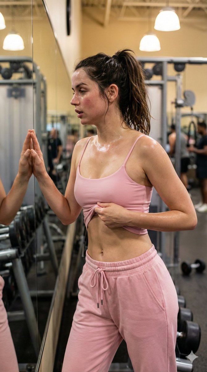 AI Prompt for Ultra-Realistic Gym Portraits with Cinematic Lighting and Pastel Athleisure Style
