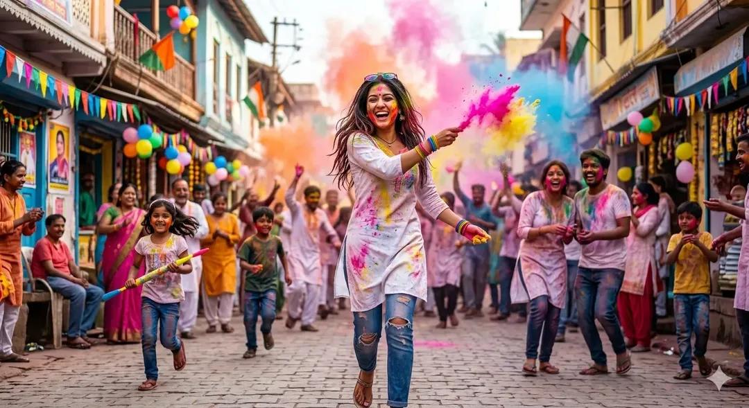 AI Prompt for Ultra-Realistic Holi Festival Photography