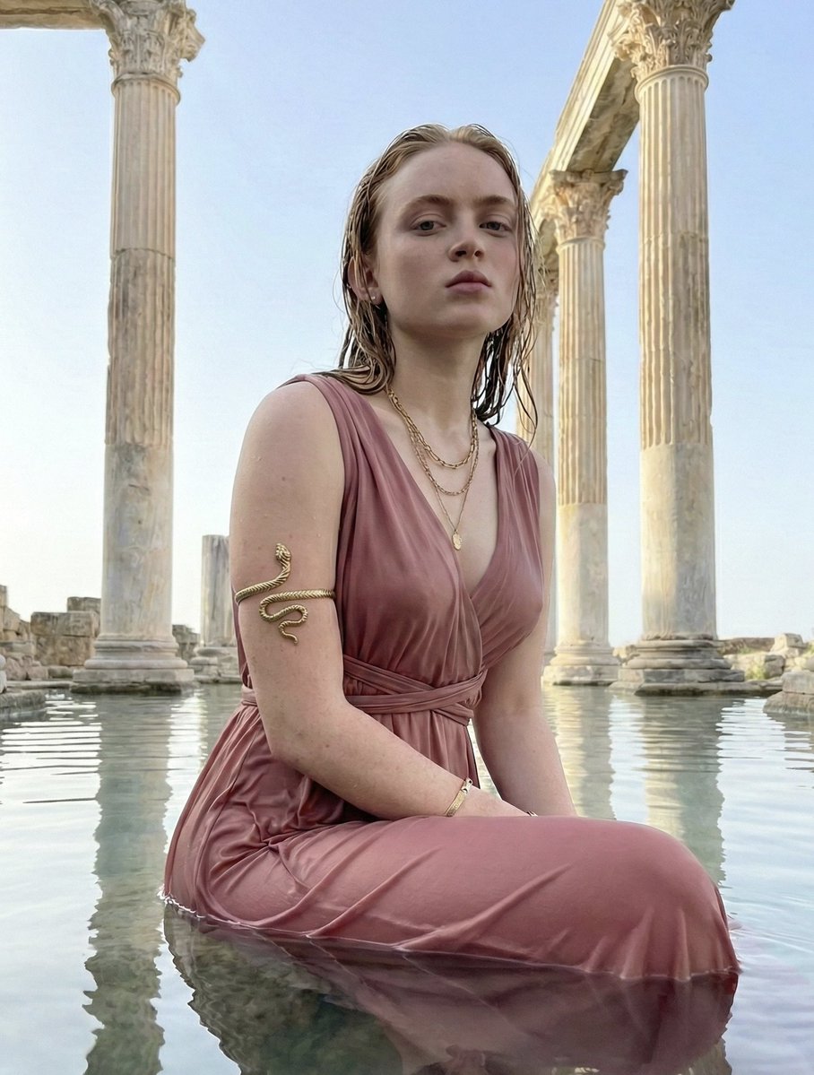 AI Prompt for Ultra-Realistic Influencer Portrait in Ancient Ruins