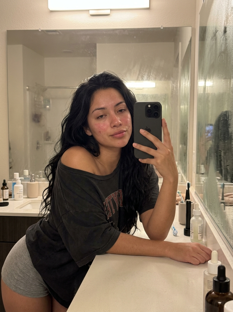 AI Prompt for Ultra-Realistic Latina Selfie with Intimate Details