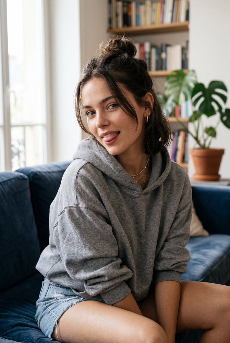 AI Prompt for Ultra-Realistic Lifestyle Portrait with Tongue-Out Expression
