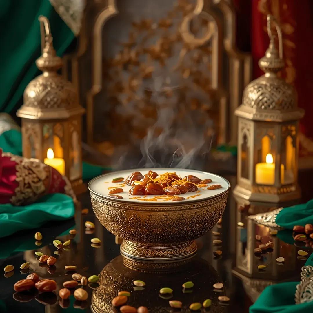 AI Prompt for Ultra-Realistic Luxury Food Photography - Sheer Khurma Dessert